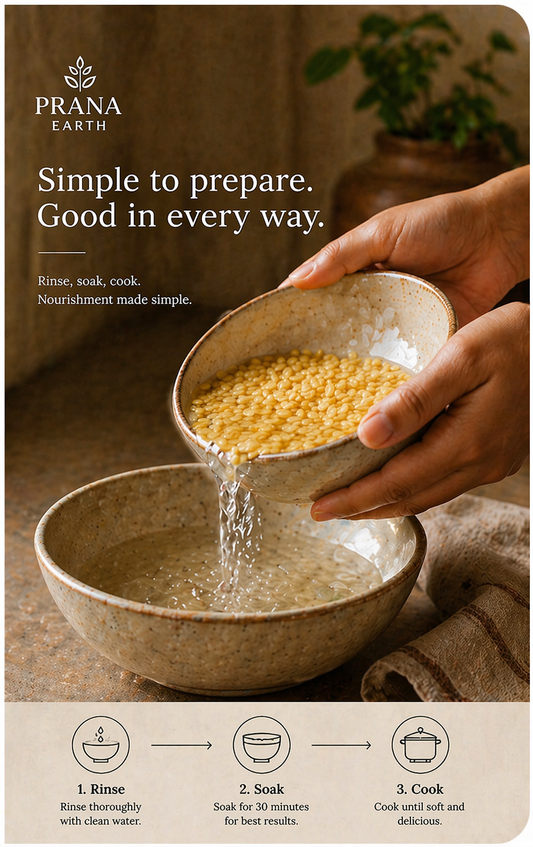 Prana Earth Split Yellow Moong Dal (Unpolished)